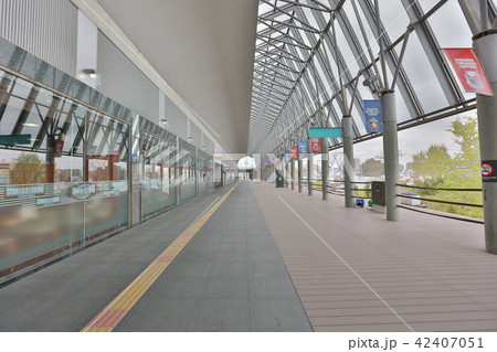 the walkway to Sapporo dome. 42407051