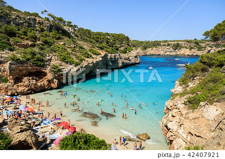 The beach of Cala des Moro in Mallorca, Spain 42407921