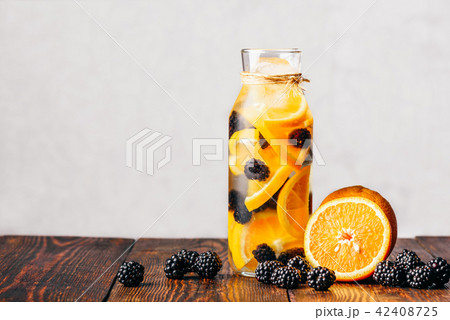 Water with Orange and Blackberry. 42408725