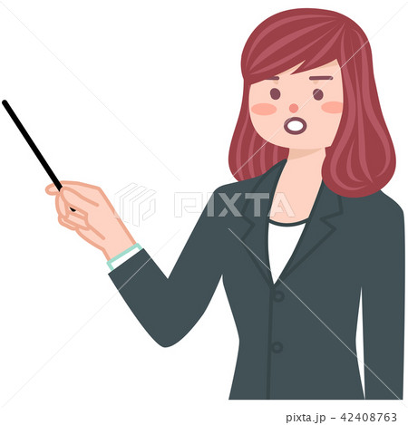 指示棒を持つ女性 指示棒を持つ女性 42408763