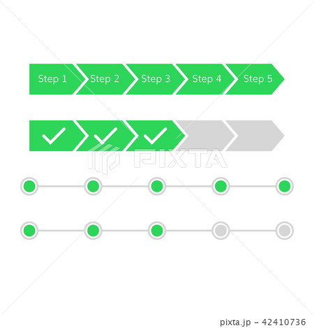 progress steps bar vectorのイラスト素材 [42410736] - PIXTA