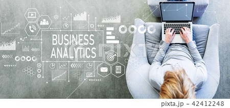 Business Analytics with man using a laptop 42412248