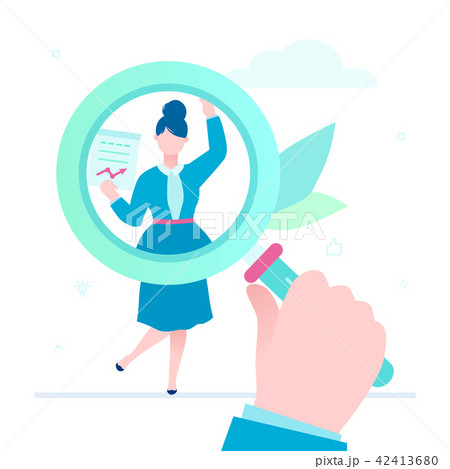 Search for candidate - flat design style illustration 42413680