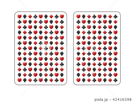 The back side of the playing card. 42416398
