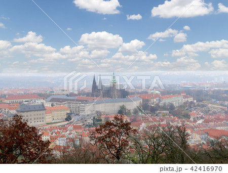 View of Prague Castle and St.Vitus cathedral View of Prague Castle and St.Vitus cathedral 42416970