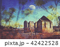 Abandoned ruined stone church, Australia 42422528