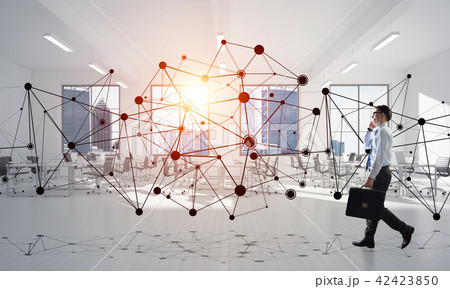 Networking and social communication concept as effective point for modern business Networking and social communication concept as effective point for modern business 42423850