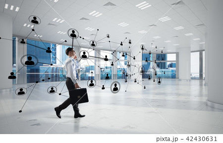 Networking and social communication concept as effective point for modern business Networking and social communication concept as effective point for modern business 42430631