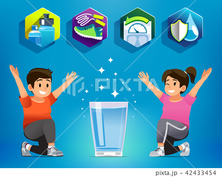 Drinking water for physical exercise. 42433454