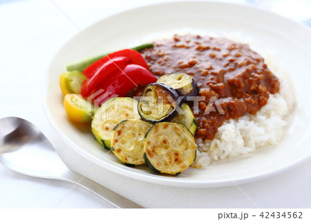 夏野菜キーマカレー 夏野菜キーマカレー 42434562