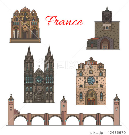 Travel landmarks of France, famous tourist sights Travel landmarks of France, famous tourist sights 42436670