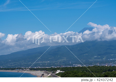 （静岡県沼津市）大型展望水門「びゅうお」から望む富士山 42437242