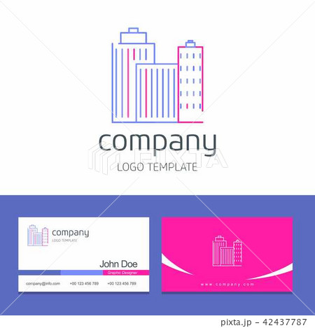 Business card design house company logo vector 42437787