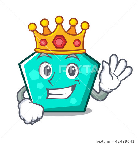 King pentagon mascot cartoon style King pentagon mascot cartoon style 42439041