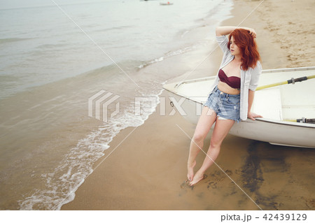 pretty girl in a beach 42439129