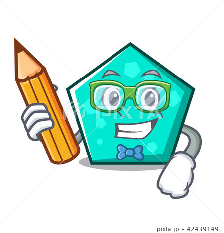 Student pentagon character cartoon style 42439149