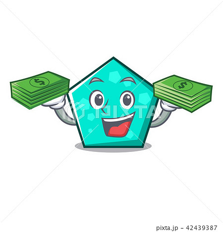 With money pentagon mascot cartoon style 42439387