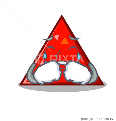 Crying triangel mascot cartoon style 42439835