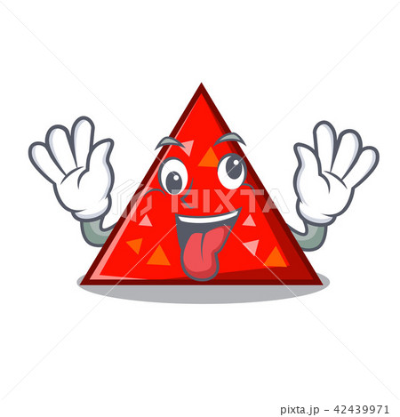 Crazy triangel mascot cartoon style 42439971