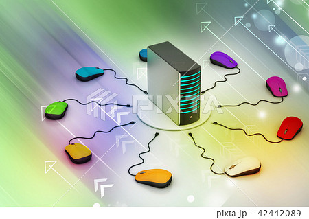 computer mouse connected Server computer mouse connected Server 42442089