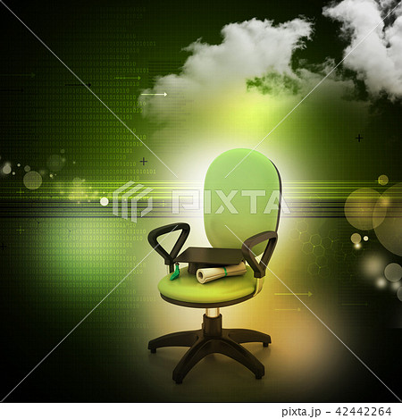 graduation hat in office chair graduation hat in office chair 42442264