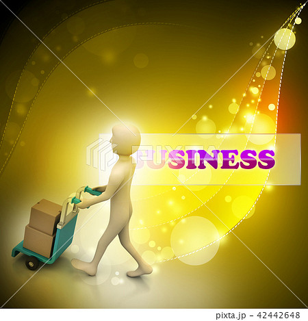 .man carrying boxes with a trolley .man carrying boxes with a trolley 42442648