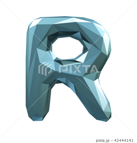 Capital latin letter R in low poly style...のイラスト素材 [42444141] - PIXTA