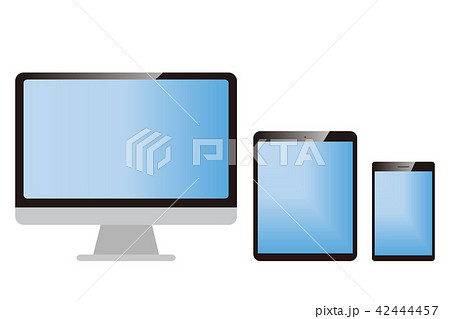パソコン スマホ タブレットのイラスト素材