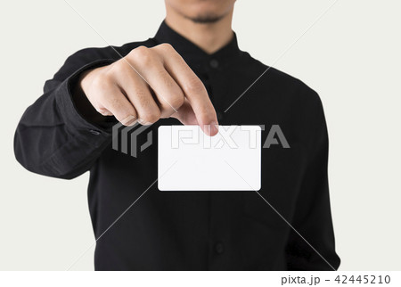 employee catch blank business card  42445210