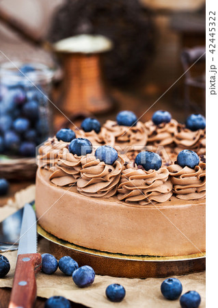 Delicious homemade chocolate cheesecake Delicious homemade chocolate cheesecake 42445322