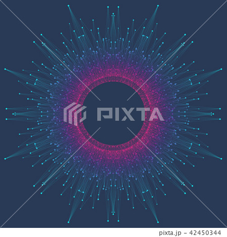 Big data visualization. Graphic abstract background communication. Perspective backdrop 42450344