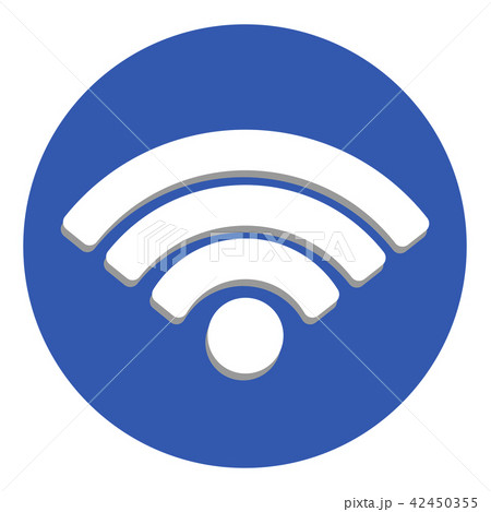 Wireless network and wifi in a circle web icon but Wireless network and wifi in a circle web icon but 42450355