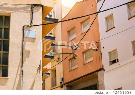 Electrical power, telephone and internet cables Electrical power, telephone and internet cables 42451658