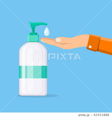 Bottle of liquid antibacterial soap Bottle of liquid antibacterial soap 42451888