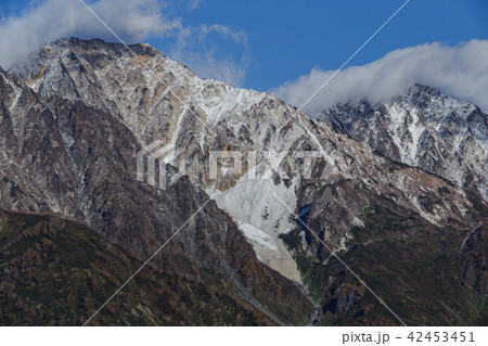 初冠雪した白馬三山 42453451