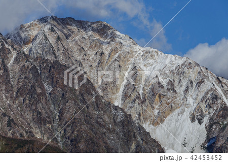 初冠雪の杓子岳 42453452