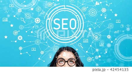 SEO with young woman 42454135