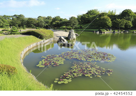 こしがや能楽堂 日本庭園花田苑の写真素材