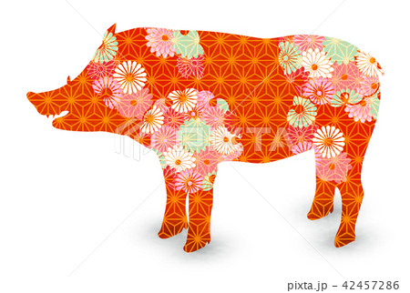 亥　菊　年賀状　アイコン  42457286