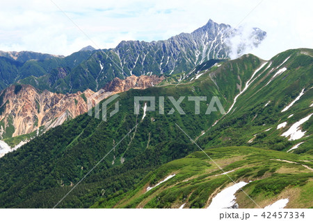 北アルプス三俣蓮華岳山頂からの景色 槍ヶ岳 北鎌尾根 北アルプス三俣蓮華岳山頂からの景色 槍ヶ岳 北鎌尾根 42457334