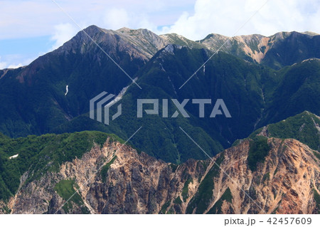 北アルプス三俣蓮華岳山頂からの景色 表銀座コース 大天井岳 北アルプス三俣蓮華岳山頂からの景色 表銀座コース 大天井岳 42457609