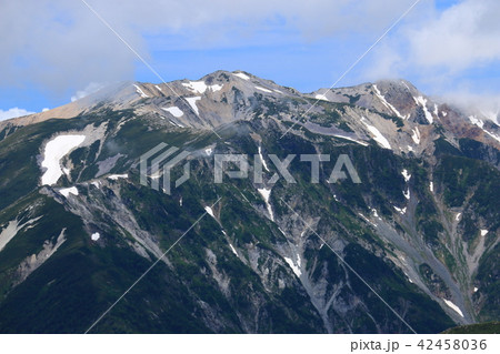 北アルプス三俣蓮華岳山頂からの景色 雲ノ平を取り巻く山々 薬師岳、北薬師岳 北アルプス三俣蓮華岳山頂からの景色 雲ノ平を取り巻く山々 薬師岳、北薬師岳 42458036