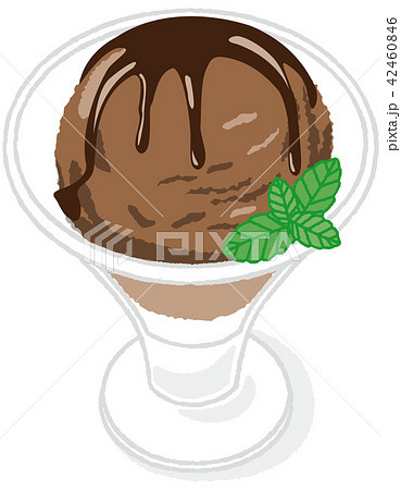 アイスクリーム チョコのイラスト素材