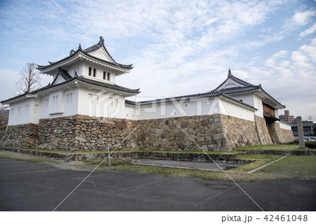 田辺城　復元された城門と隅櫓 42461048