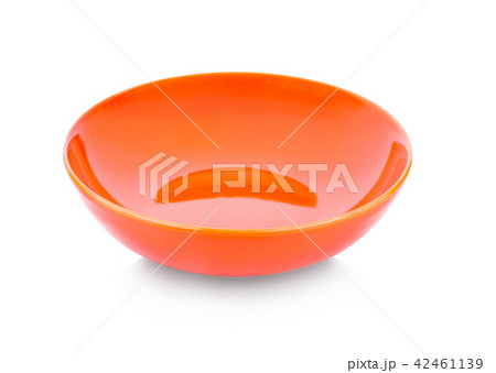 Empty Orange bowl isolated on a white background 42461139