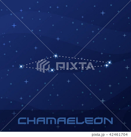 Constellation Chamaeleon, Chameleon, night sky 42461704