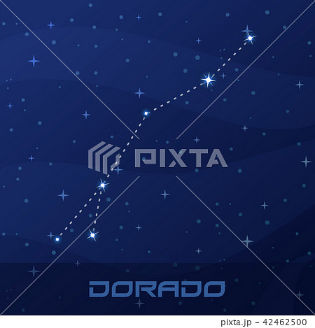 Constellation Dorado, Goldfish, night star sky 42462500