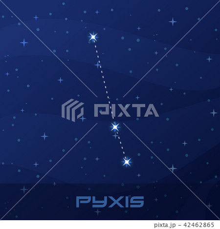 Constellation Pyxis, Compass, night star sky 42462865