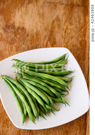 短めのサヤインゲン 42463909