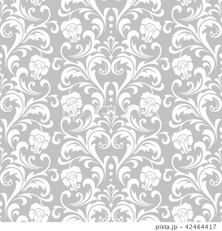 Floral pattern. Wallpaper baroque, damask.  42464417